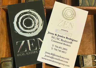 silver foil business cards