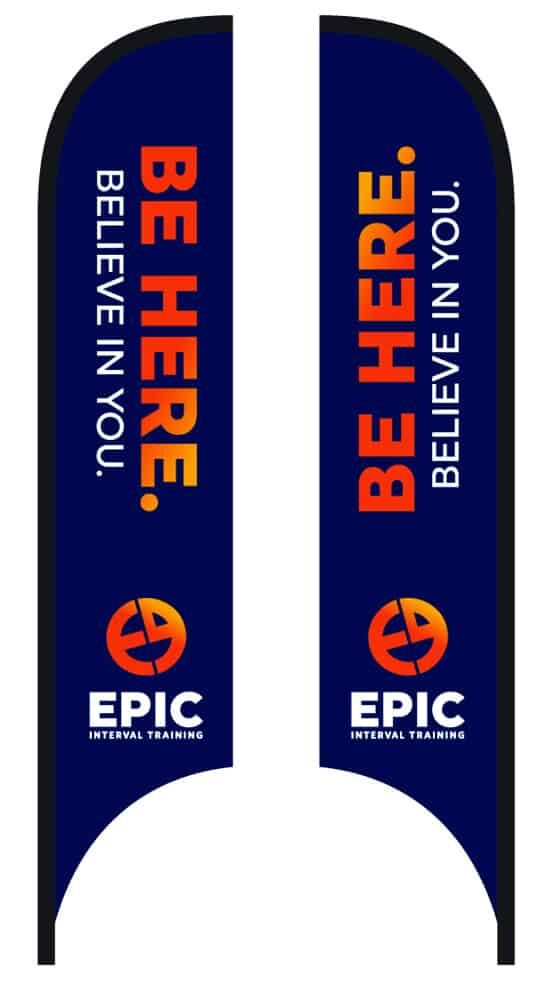Custom promotional flag printed by Weiss Printers