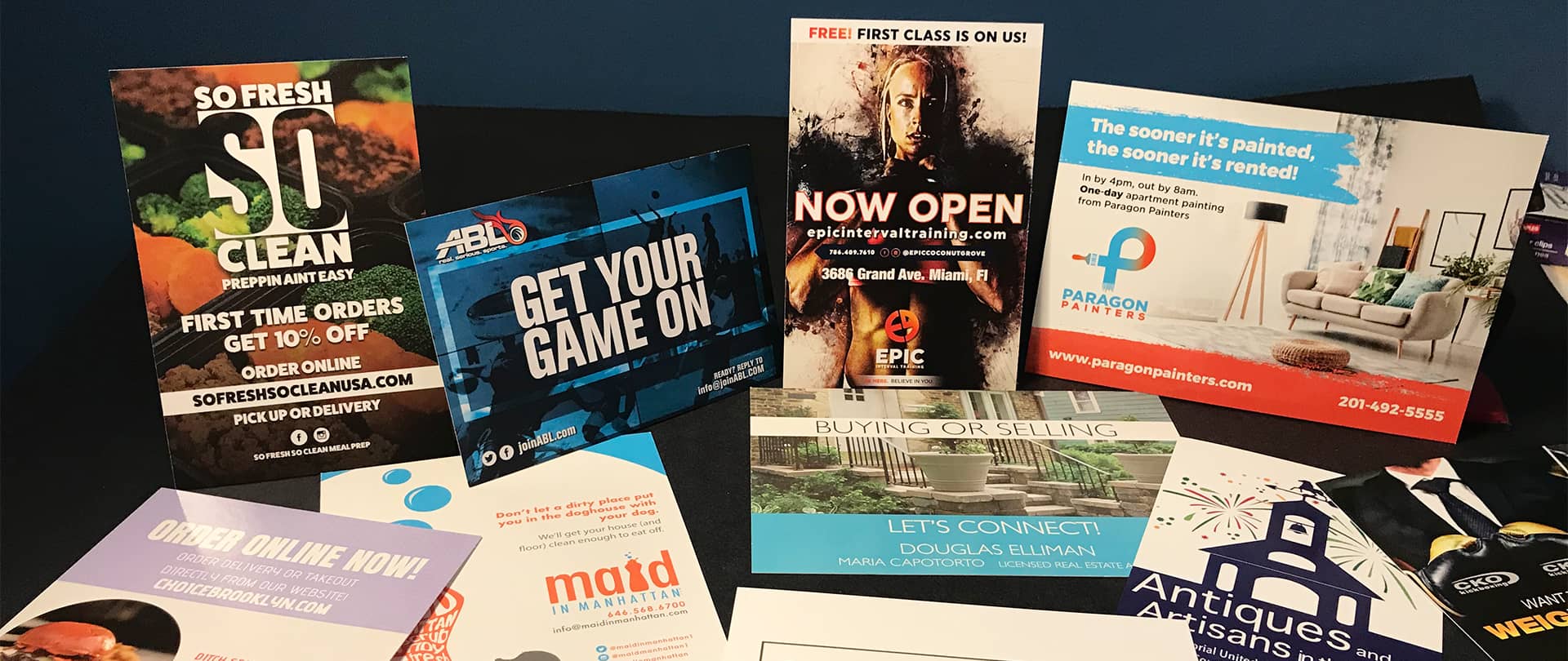 Custom marketing postcards printed by Weiss Printers