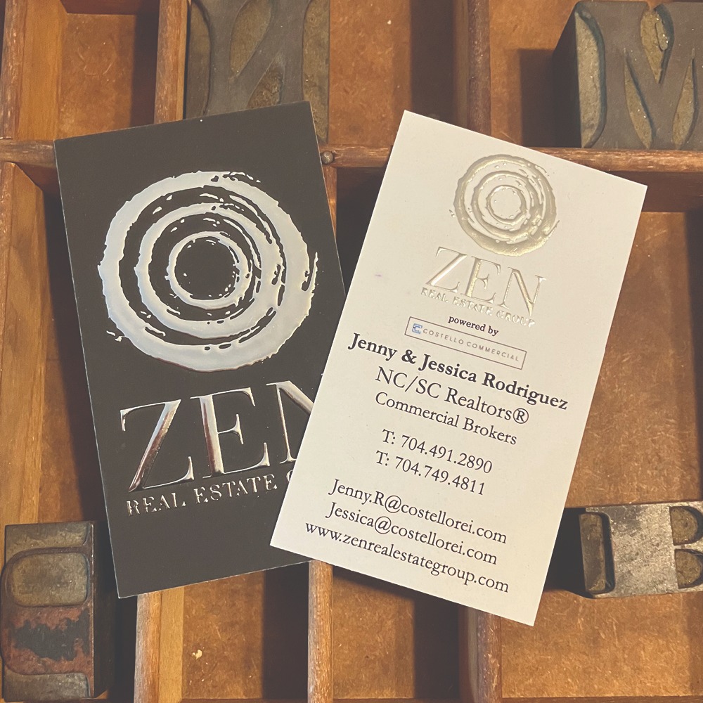 Silver foil business cards